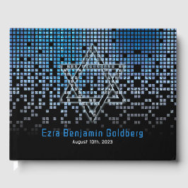 Blue Black Video Gamer Pub Mitzvah Gästböcker