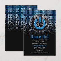 Blue Black Video Gamer Pub Mitzvah
