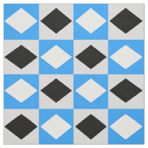 Blue Black White Geometric Rhombus Diamond Tyg