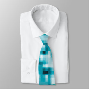 Blue Black White Modern Abstrakt Mönster Slips