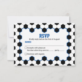 Blue Black White Ocer Ball Pub Mitzvah OSA Kort