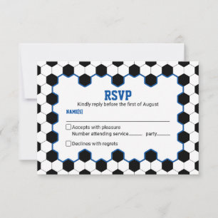Blue Black White Ocer Ball Pub Mitzvah OSA Kort