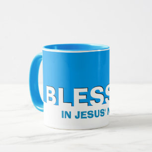 Blue BLESSED Christian Mugg