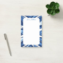 Blue Bliss Organic Blommigt Post-it Block