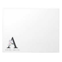 BLUE BLOMMIGT ALFABETS NAMN BREV A