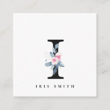 BLUE BLOMMIGT ALFABETS NAMN BREV I