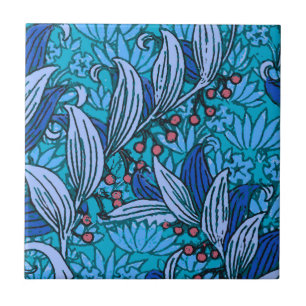 Blue Blommigt Antique Boho Modern Kakelplatta