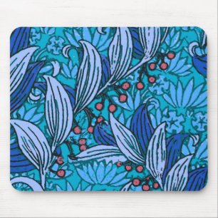 Blue Blommigt Antique Boho Modern Musmatta