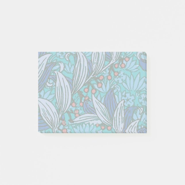 Blue Blommigt Antique Boho Modern Post-it Block (Framsida)