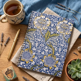 Blue Blommigt Artist Design William Morris Noteboo Anteckningsbok