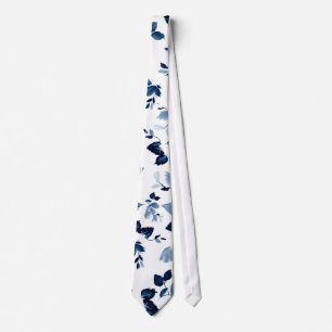 Blue Blommigt Bröllop Necktie Slips