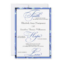 Blue Blommigt Contemporary Christian Bröllop