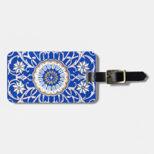 Blue Blommigt Mandala Mönster Bagagebricka