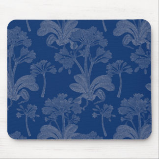 Blue Blommigt Mousepad Musmatta