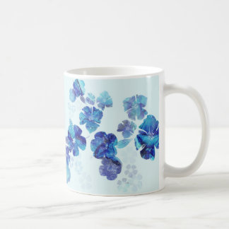 Blue Blommigt Mugg