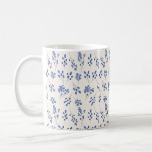 Blue blommigt mugg
