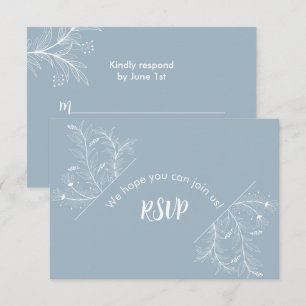 Blue Blommigt OSA Baby Shower Kort