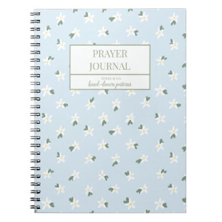 Blue blommigt Prayer Journal Anteckningsbok