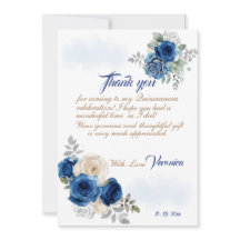 Blue Blommigt Princess Girl Födelsedagsfest