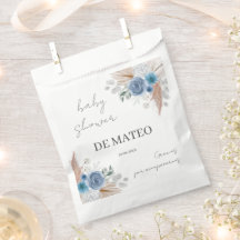 Blue Blommigt Spain Baby Shower Boy
