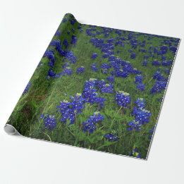 Blue Blommigt Texas Texan Elegant Presentpapper