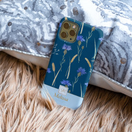 Blue Blommigt Wildblommonogram