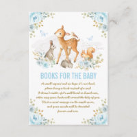 Blue Blommigt Woodland Hjort Bunny Bokar för Baby