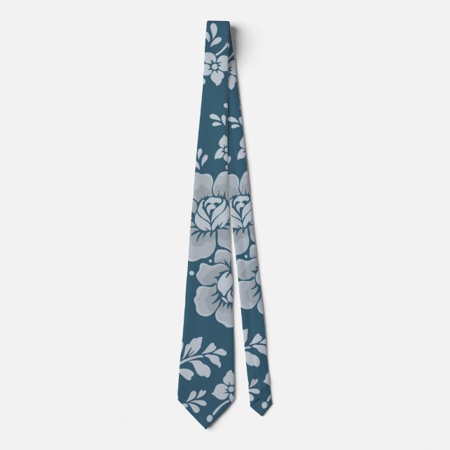 Blue Blommönster Neck Tie Slips (Framsida)