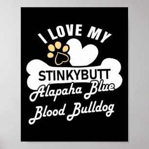 Blue Blood Bulldog Hund - Alapaha Blue Blood Bulld Poster
