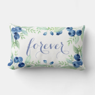 Blue Blueberry Midsommar Rustic Bröllop Forever Lumbarkudde