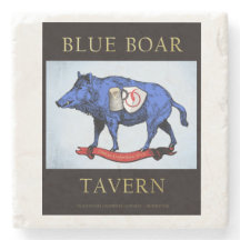 Blue Boar Tavern Marble Underlägg