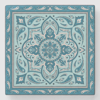 Blue Bohemian Mandala Bandana Stenunderlägg