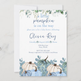 Blue Boho a Little Pumpkin är på väg Inbjudningar
