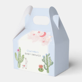 Blue Boho Arch Cactus Leksak Boy Shower Presentaskar