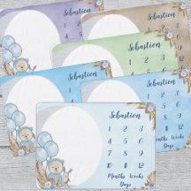 Blue Boho Bear Måne Bunny