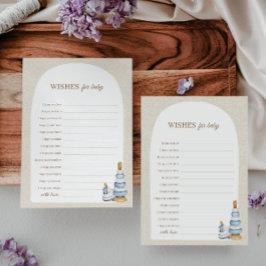 Blue Boho Blocks och Leksak Önskemål för råd till Inbjudningar