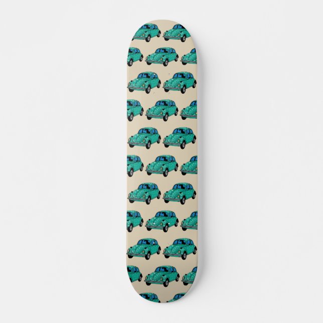 Blue Boho Car Mini Skateboard Bräda 18,5 Cm (Framsida)