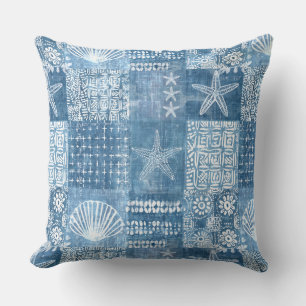 Blue Boho Coastal Dekorativ kudde
