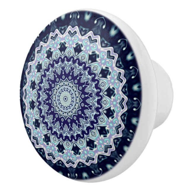 Blue Boho Mandala Knopp (Höger)