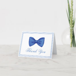 Blue Boho minimalist Bow Ram Baby Shower Tack Kort