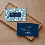 Blue Boho Vintage Blommigt Visitkort<br><div class="desc">Prisvärd anpassningsbar tryckte ut affärskort-personlig med ditt namn och din kontaktinformation. Den här eleganten för chic har en blå bakgrund för utskrift av vintagens blommigt. Använda verktyg om du vill redigera texten med valfritt typsnitt och färg. Ändra bakgrunden till färg eller ladda upp ditt eget bilder för att skapa ett...</div>