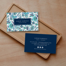 Blue Boho Vintage Blommigt