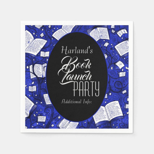 Blue Bok Launch Party Pappersservett (Framsidan)