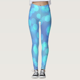 Blue Bokeh Abstrakt - bakgrund Leggings