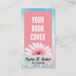 Blue Bokeh Author and Writer Bok Cover Visitkort