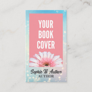 Blue Bokeh Author and Writer Bok Cover Visitkort