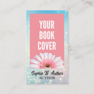 Blue Bokeh Author and Writer Bok Cover Visitkort