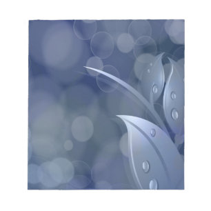 Blue Bokeh Lövs Anteckningsblock