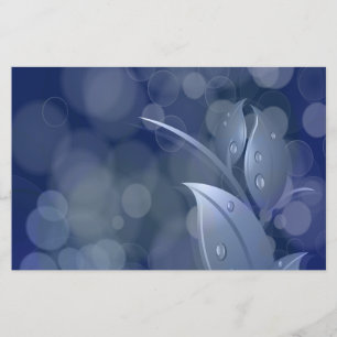 Blue Bokeh Lövs Brevpapper