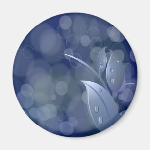 Blue Bokeh Lövs Magnet